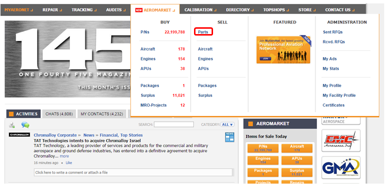 AeroMarket Sell