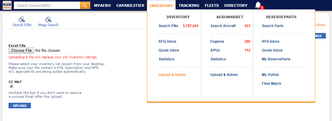 Inventory Upload